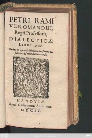 Petri Rami Veromandui, Regii Professoris, Dialecticae Libri Duo