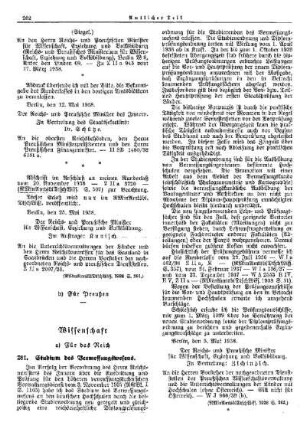 Studium des Vermessungswesens : [Wissenschaft] ; [Für das Reich] ; [Amtliche Erlasse] ; [Amtlicher Teil]