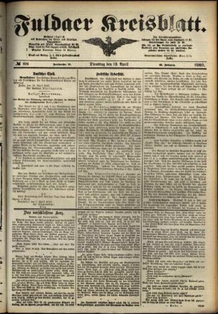 Ausgabe vom Dienstag, den 19. April 1910.