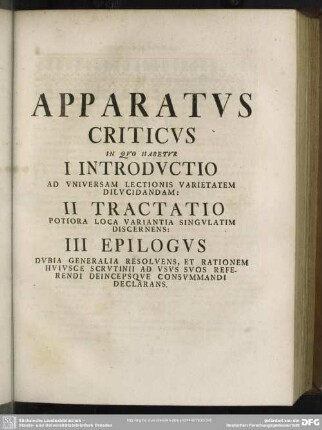 Apparatus Criticus