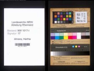 Entnazifizierung Hertha Ahrens , geb. 24.05.1902 (Arzt)