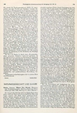 933-935 [Rezension] Schuler, Bertram, Pflanze, Tier, Mensch