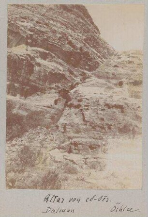 Altar von ed-der [Petra]. Dalman Oehler