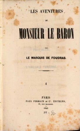 Les aventures de Monsieur le Baron, 1
