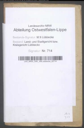 Erblasser: Koch, Carl Heinrich Ludwig; Erblasser: Koch, Clara Elisabeth, geb. Hohmann: