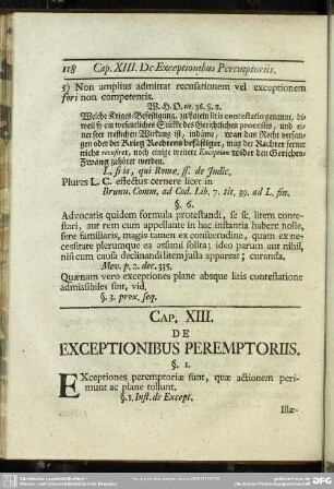 Cap. XIII. De Exceptionibus Peremptoriis