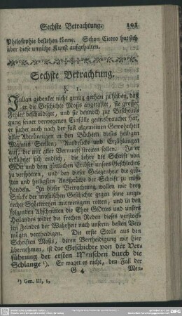 Sechste Betrachtung