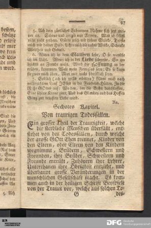 Sechstes Kapitel.
