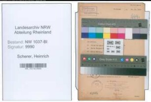 Entnazifizierung Heinrich Scherer , geb. 28.01.1894 (Bergingenieur)