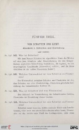 Abschnitt I. Definition und Eintheilung