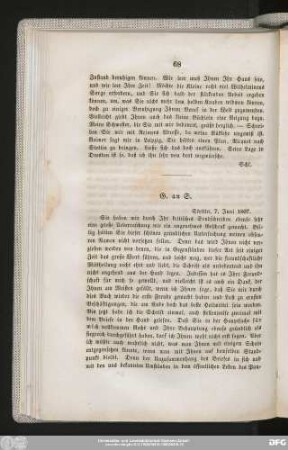 G. an S. Stettin, 7. Juni 1807.