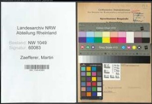 Entnazifizierung Martin Zaefferer , geb. 11.11.1908 (Studienassessor)