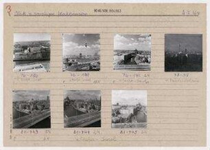 Stadtpanoramen von einem Hochhaus auf der Fischerinsel. Berlin, Mitte, Mühlendamm/Poststraße/Märkisches Ufer