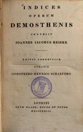 Indices operum Demosthenis