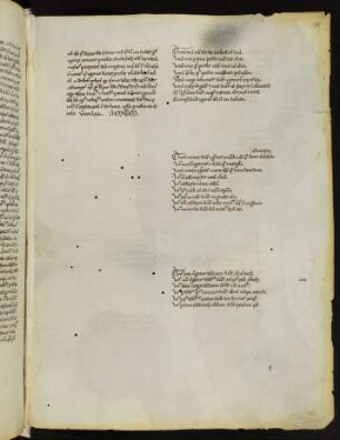 Quaestionenverzeichnis (unvollständig, Schluss fehlt)