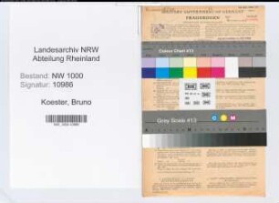 Entnazifizierung Bruno Koester, geb. 26.07.1880 (Kaufmann)