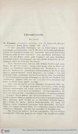 Literaturbericht