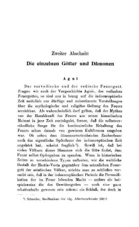 Zweiter Abschnitt. Die einzelnen Götter und Dämonen
