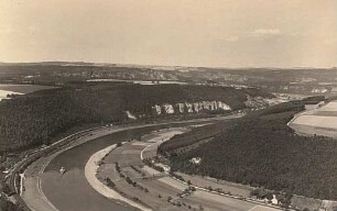 Sächsische Schweiz. Blick von der Nordseite der Festung Königstein (Georgenburg) auf den Rauenstein und das Basteigebiet