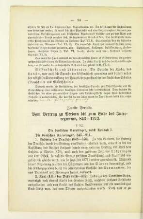 Zweite Periode. Vom Vertrag zu Verdun bis zum Ende des Interregnums, 843-1273