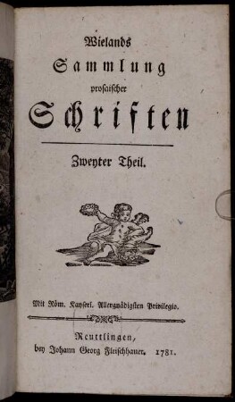 Theil 2: Sammlung prosaischer Schriften