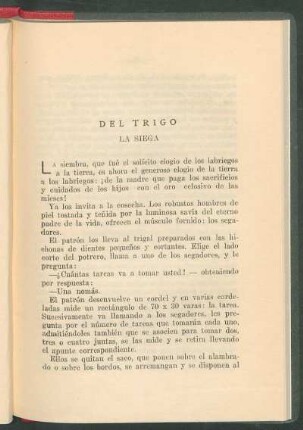 Del trigo : La siega