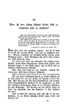 Was ist von jedem Lehrer dieser Zeit zu erwarten und zu fordern?