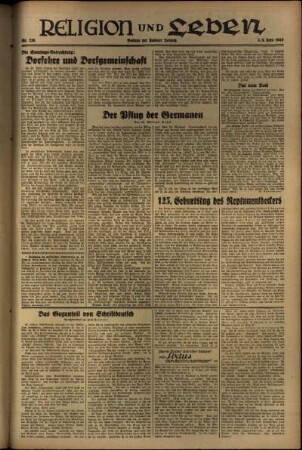 Zweite Ausgabe vom Sonntag, den 06. Juni 1937.