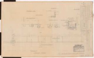 Reichsluftfahrtministerium, Berlin (Vorgängerbauten): ehemaliges Kriegsministerium: Umbau Gebäudeteil Leipziger Straße 5-6: Fundamente Grundriss, Schnitte 1:100