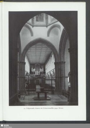 Seligenstadt, Inneres der Einhartsbasilika gegen Westen