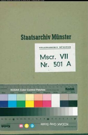 Jährliche Einkünfte des Bistums Münster, zusammengestellt durch den königlichen Kommissar für die bischöfliche Vermögensverwaltung