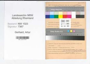Entnazifizierung Artur Gerhard , geb. 04.10.1897 (Bauunternehmer)