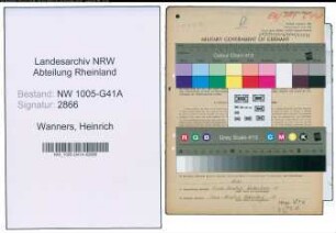 Entnazifizierung Heinrich Wanners , geb. 17.05.1907 (Polizeibeamter)