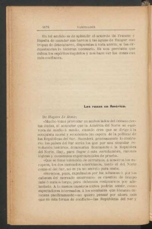 Las razas en América.