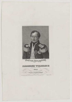 Bildnis des Friedrich Wilhelm III., König von Preussen
