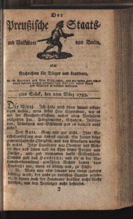 9tes Stück, den 2ten März 1799