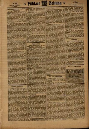 Zweite Ausgabe vom Freitag, den 01. Juli 1910.