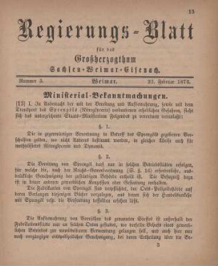Nr. 3 : 22. Februar 1873
