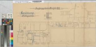 Empfangsgebäude Bielefeld Hbf, Gasleitungen, Blatt 9: Grundriß Kellergeschoß mit eingezeichneten Gasleitungen, M. 1:100