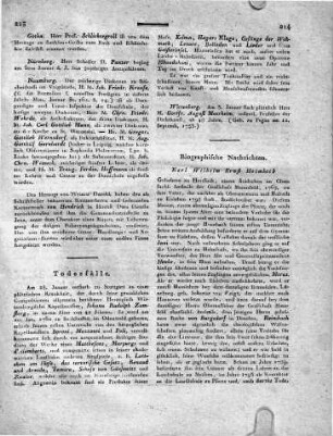 Biographische Nachrichten.