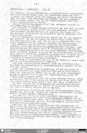 Alternative - Atomkraft?! Teil IV