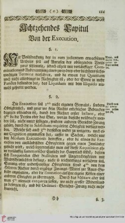 Achtzehendes Capitul. Von der Execution