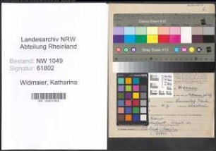 Entnazifizierung Katharina Widmaier , geb. 20.11.1906 ()
