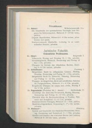 Juristische Fakultät.