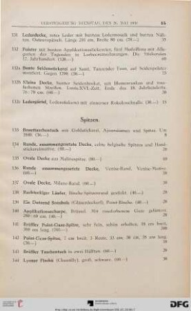 Spitzen (Nr. 133-158)