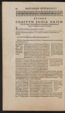 Stemma Comitum Frisiae Orientalis, sive Trans Amasanae: ...
