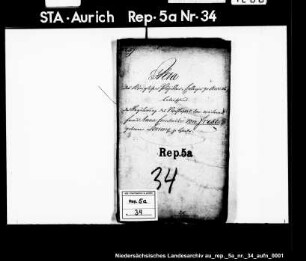 Nachlaß der Frau A. Freifrau v. Frese, geb. Loesing, zu Hinte