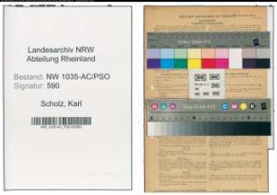 Entnazifizierung Karl Scholz , geb. 07.05.1884 (Bergmann)