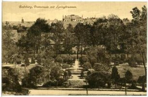 Radeburg. Promenade mit Springbrunnen