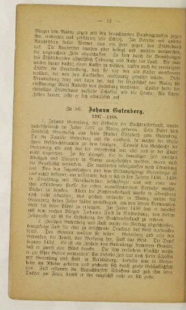 Zu 56. Johann Gutenberg. 1397-1468